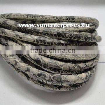 Nappa Leather Cords - Snake Style - Rock- 2.5mm