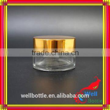 Face Cream Container With Round Cream Glass Jars for Cosmetics Packaging
