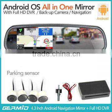 5 inch android rear view mirror with full HD dvr 1080p LCD touch screen