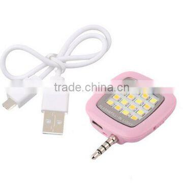 2016 Gifts Mini LED Night Using Selfie Enhancing Lamp Flash Light for Mobile Phone