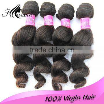 Factory price raw unprocessed loose wave indian hair extensions