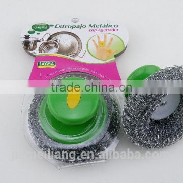 JML 2015 Hot Selling Yiwu factory Handle Zinc-coated scourer for kitchen