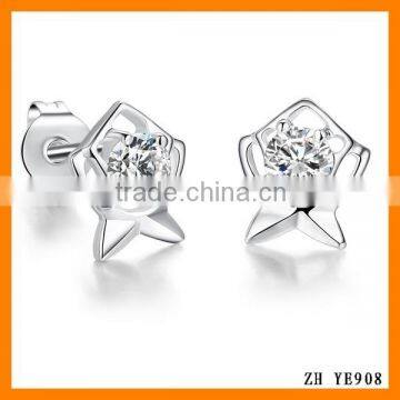 2015 New Hot Fashion Cute Sliver Plated Stud Earring Wholesale