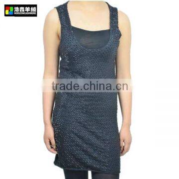 Ladies Pure Cashmere Dress, Women Sleeveless Cashmere Dress