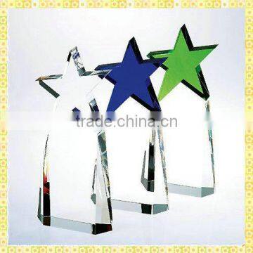 New Arrival Customized Colors Crystal Star Trophy For Thanksgiving Gifts