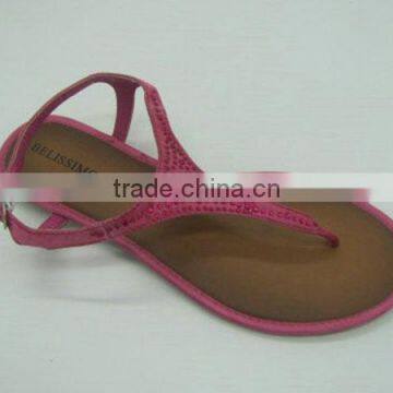 Uniseason Wearproof Non Slip Woman Summer Flat Feet Custom Sandals photo-4