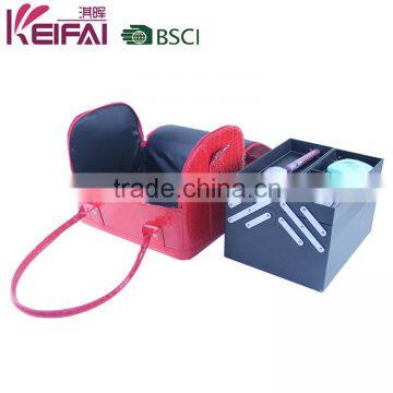 2016 Fashion Red Color PVC Leather Travel Cosmetic Bag photo-3