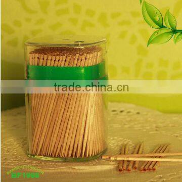 Nature high quality Transparent jar Wooden toothpicks