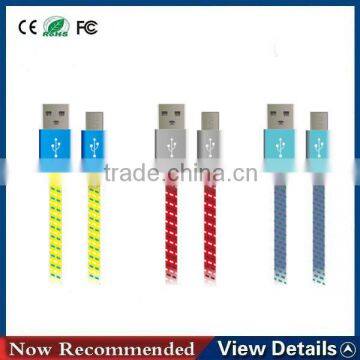 Colorful USB cable LEDlight charging & data transfer for Samsung etc