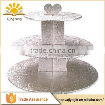 Tiered Round Cake Stand Black / Silver / Gold Cardboard Cupcake Tower Cake Decoration photo-4