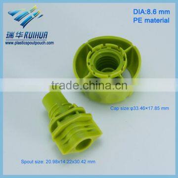 Promotional plastic 8.6mm anti choke screw cover cap