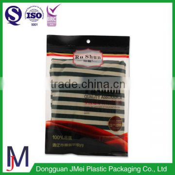 Accept Customized high quality zipper plastic clothes bags, plastic zipper bags for clothes