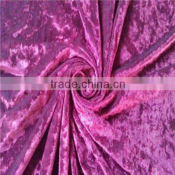 Strip Crushed Korean velvet for graments fabric