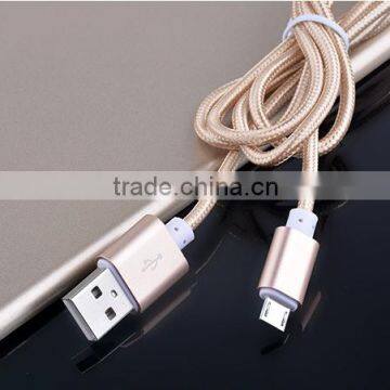 Nylon Woven USB Cable for V8 Usb Cable Pigtail for Samsung Andriod Phone Cable