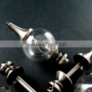 20mm Glass Ball in Antiqued Silver Plated Brass Vial Pendant DIY Glass Dome Bottle Charm Supplies 1830055