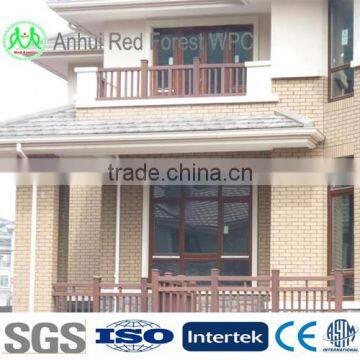 Hot sale Europe standard PE WPC material outdoor fencing and balcony railing designs