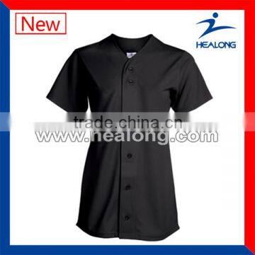 sublimation plain black custom softball uniforms