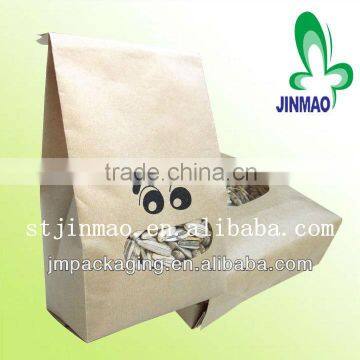 Charming design Side gusset flat bottom decorative kraft paper bag