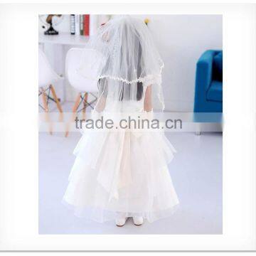 Fancy White Layered A-Line Scalloped Sleeveless Customized Vestidos Girl Dress for Wedding FG004 Flower-girl-dress-patterns photo-6