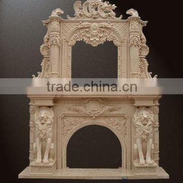 home decoration indoor marble fireplace mantel