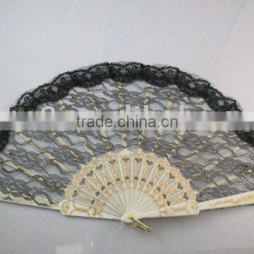 plastic Spanish hand fan folding hand fan lace hand fan