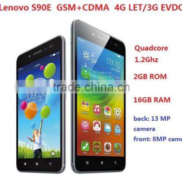 Wholesale original brand new Lenovo S90E GSM+CDMA 3G EVDO 4G LTE Android smart phone dual sim dual standby CDMA 2000