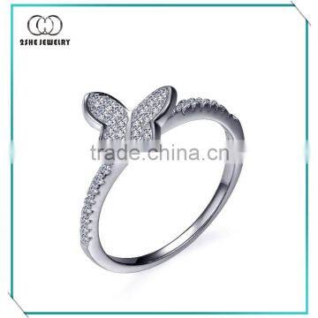 High Quality AAA zircon butterfly copper jewellery ring