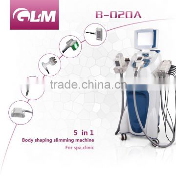 2016 GLM best selling V9 valeshape rf laser cavitation cooling beauty 5 in 1 machine for sale