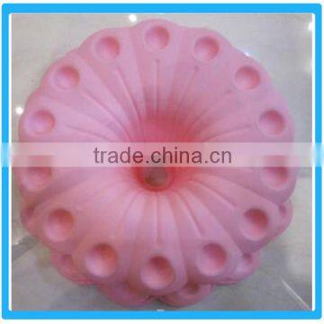 FDA&LFGB Grade Silicone Molds Good Quality Soap Tray Pink Flower Shape Cake Molds