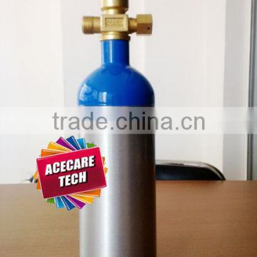 Aluminum cylinder, High pressure gas tank, 1L Medical Oxygen cylinder