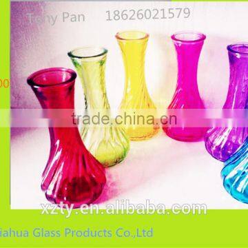 tall colorful glass vases for home decoration