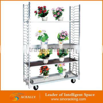Cheap Aluminum Flower Plant Pot Garden Display Trolley Cart Stand photo-5