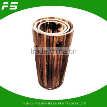 Hot Selling Cheap Price Wooden Barrel Burntwood Tub Wooden Flower Pot Wooden Barrels