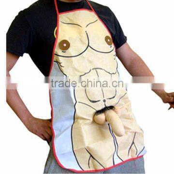 Sexy Kitchen Apron Naked Man Creative Gentleman Cooking Apron Funny Party Kitchen Gag Gift for Men Boyfriend