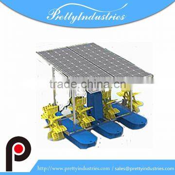 Solar paddle wheel aerator