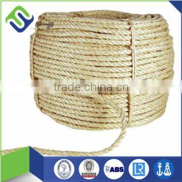 3ply twisted sisal rope/marine used sisal ropes