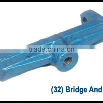 Bridge and rod for grinding mill