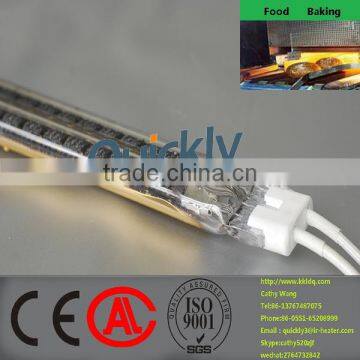 carbon fiber medium wave infrared heating lamp,quartz glass tube