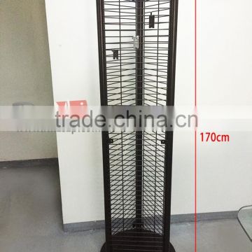 2015 new design 3 sided wire meshes metal display rack/shand