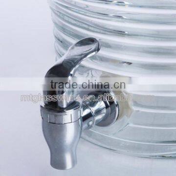 Clear Machine Made Glass Dispenser for Juice Beverage Water With Silver Tap photo-2