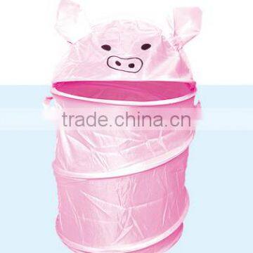 Large Foldable Cartoon Pig Storage Organization Pop-up Laundry Hamper