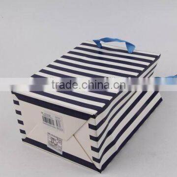 Foldable Gift Bag With Stripe Pattern/ Shopping Paper Bag photo-5