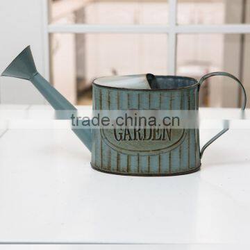 Decorative Garden Painted Antique Flower Metal Tin Pot Bucket photo-4