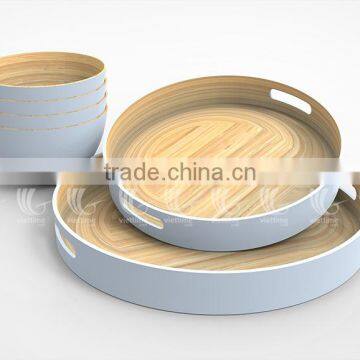 Lacquer Bamboo Salad Bowls, Spun Bamboo Trays photo-3
