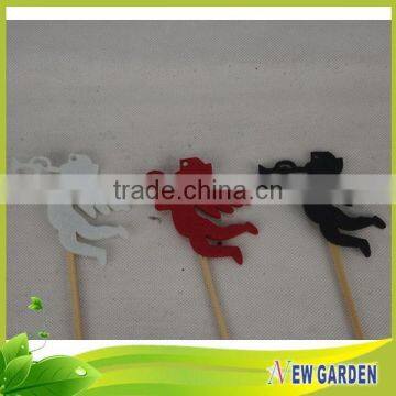 Good Quality Animal Shape At The Top Round Wood Stick For Planter photo-6