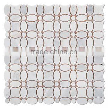 MM-CV301 Exceptional quality bathroom natural stone marble flower pattern mosaics tile