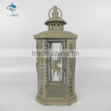 Charming design vintage stainless steel standing lantern light