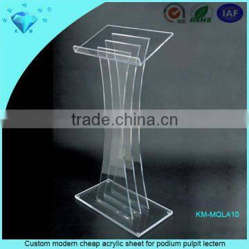 China Factory Cheap Color Acrylic Podium,acrylic Rostrum,acrylic Lectern photo-6