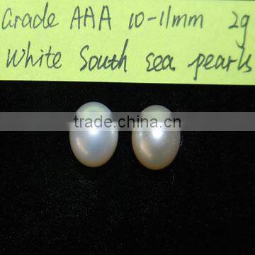 grade AAA 10-11mm white tahitian loose pearls