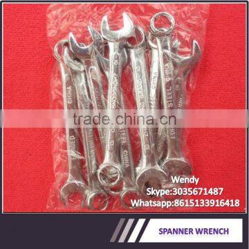 Hand Tools High Quality Chrome Plated Steel Wrench Combination Spanner